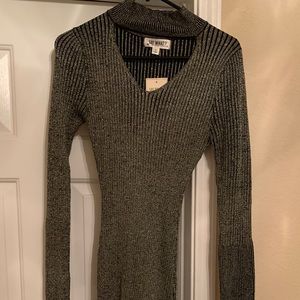 NWT Shiny Gold & Black Dress